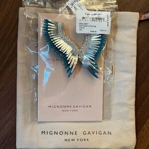 Mignonne Gavigan Aqua Silver Midi Madeline Earrings